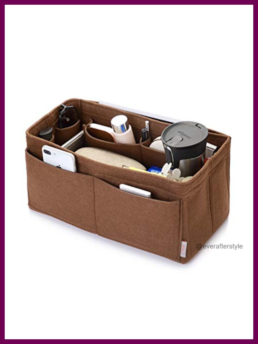 Felt Purse Organizer Insert Multi Pocket Handbag Shaper Tote Bag Organizer